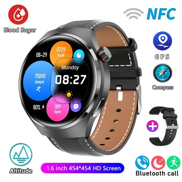 "GT4 Pro SmartTracker: Health, Calls, NFC, GPS, Waterproof"