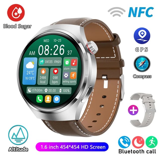 "GT4 Pro SmartTracker: Health, Calls, NFC, GPS, Waterproof"