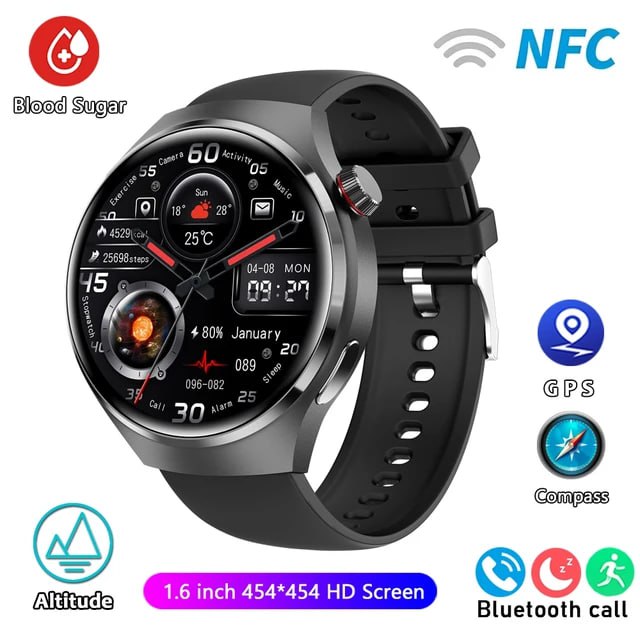 "GT4 Pro SmartTracker: Health, Calls, NFC, GPS, Waterproof"