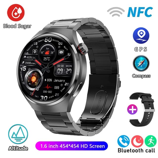 "GT4 Pro SmartTracker: Health, Calls, NFC, GPS, Waterproof"